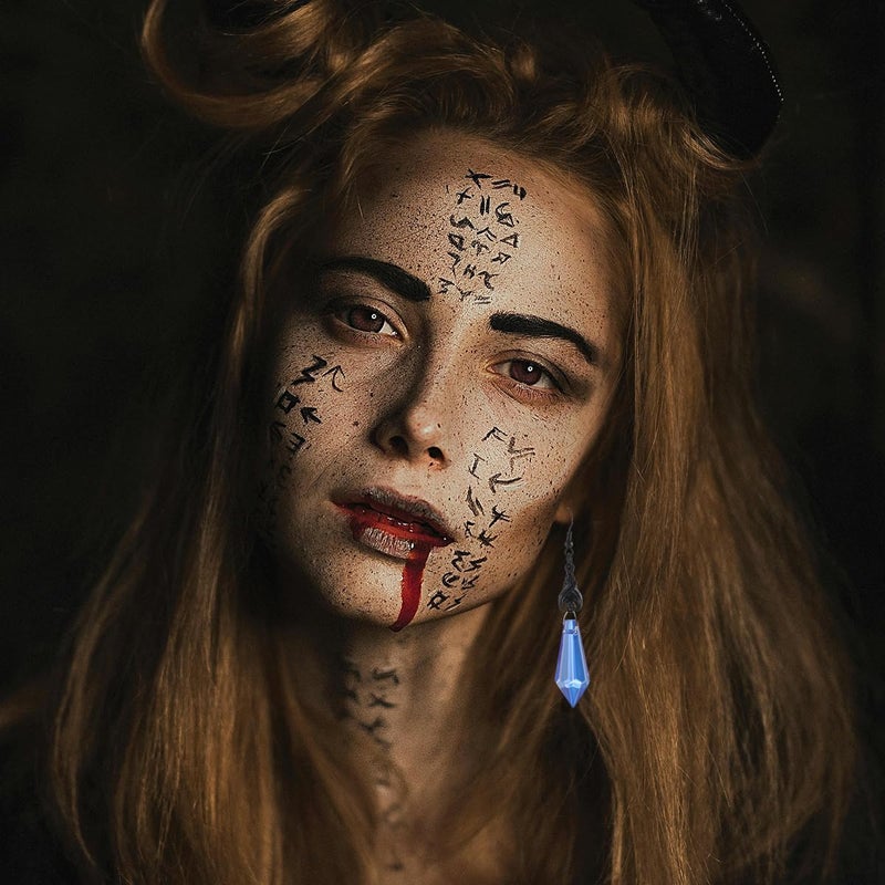 MIFYNN Gothic Dark Bat Dangle Earrings Red Black Crystal Gems Bat Earrings Punk Rock Style Bats Animal Earrings Halloween Costumes Earrings Jewelry for Women - Image 2